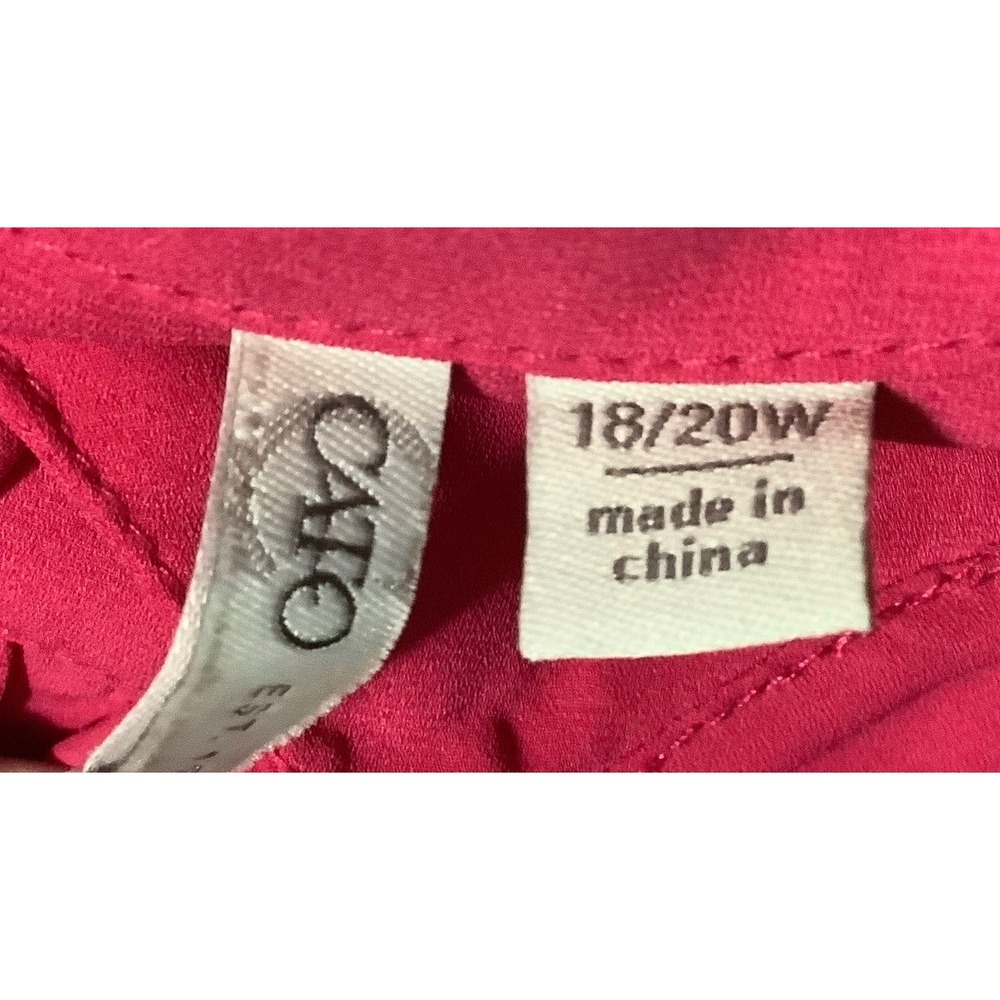 Cato Long Sleeve Women's Blouse Hot Pink 18/20 Pretty! - Picture 2 of 4